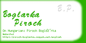 boglarka piroch business card